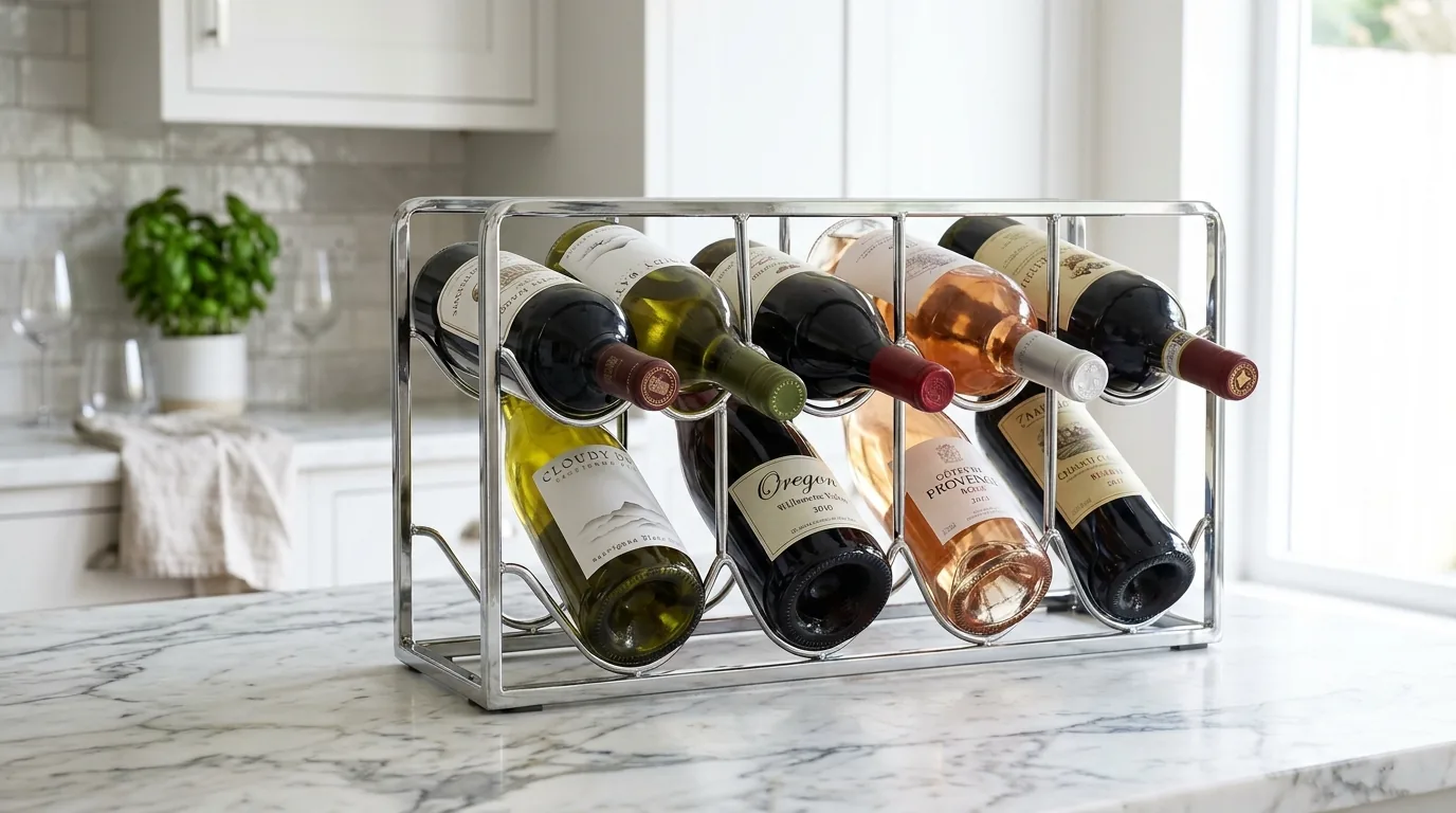 Add a countertop rack for everyday bottles